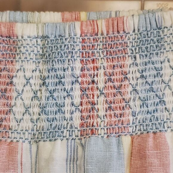 Derek Heart | Wide Leg High Waist Pastel Stripe Cotton/Flax Pant | Size … - Picture 4 of 6